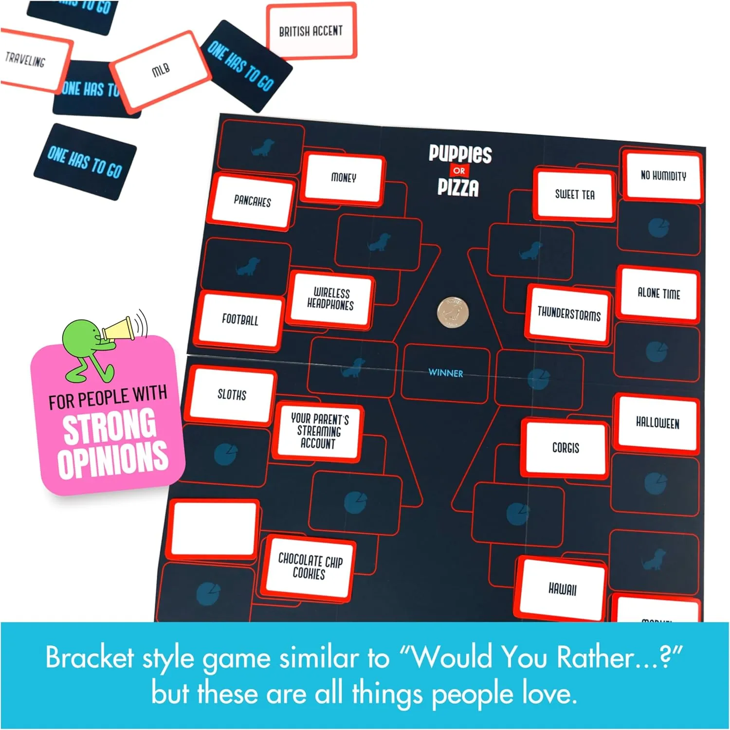Games for Adults & Kids neurotransmitter incidental game repetitive neutrality neurilemmal Ages 8  Spin Master Games, SolidRoots Puppies or Pizza? The Card of Impossible Choices | Family, Adult, Travel, Camping | Party 