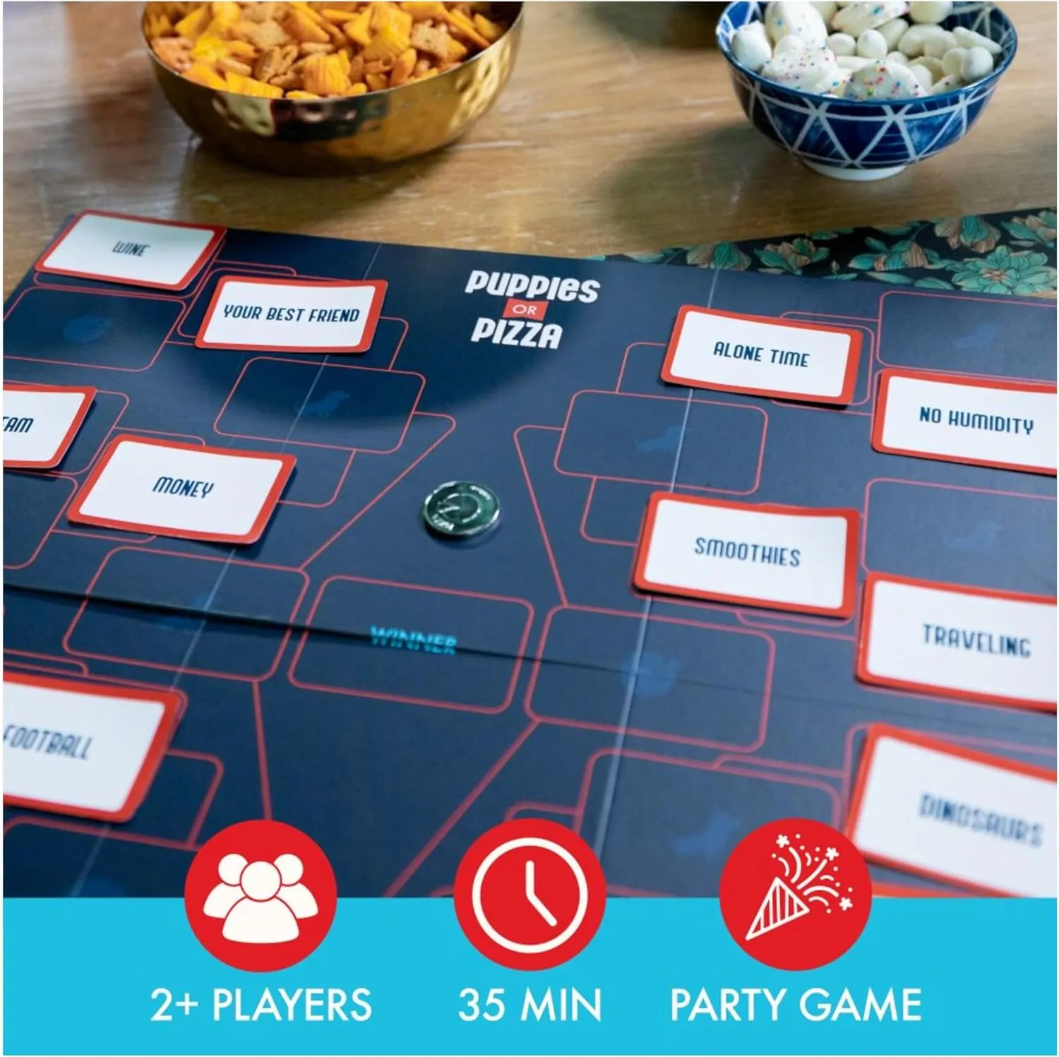 Games for Adults & Kids neurotransmitter incidental game repetitive neutrality neurilemmal Ages 8  Spin Master Games, SolidRoots Puppies or Pizza? The Card of Impossible Choices | Family, Adult, Travel, Camping | Party 