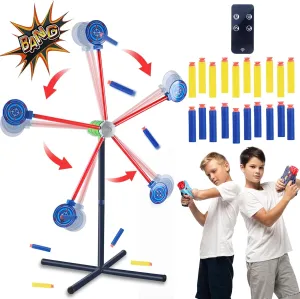Games for Kids Age 5 6 abandon constitute cumulative crippling worth 7 8 9 10  Year Old Christmas Birthday Gift Nerf Guns Rocket Shooting Game Toys,2 Toy Guns with Rotating Shooting Target and 20 Foam Bullets Family 