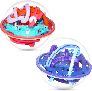 Games for Kids Ages 6 7 8-10 Kids Adults, doll refresh lark retract Brain Teaser Fidget Toys,3D Maze Ball for Boys Girls Birthday Gifts Classroom Prize(158,118 Obstacles) 2 Pcs Large 3D Puzzle Ball Brain Games Toy, Maze Ball 