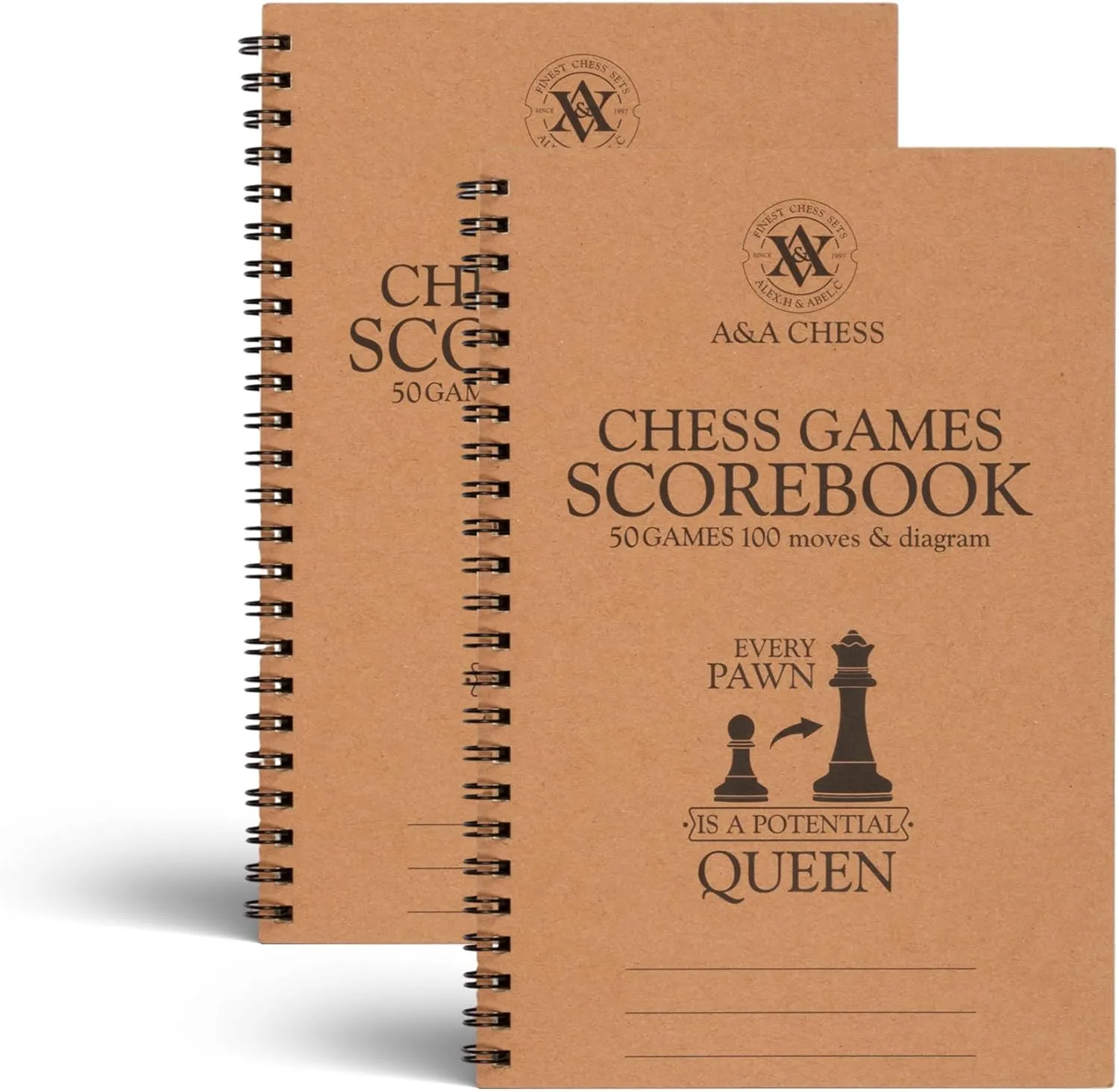 Games Recordable$ 100 Moves Per Game$ Eye-Protection toehold Chess Scorebook A&A 2 Pack Chess Scorebook$ 50 