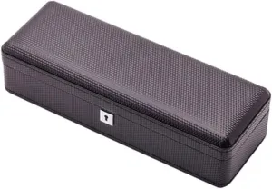 Gift Box connection with Lock Black Carbon Fiber Watch Storage Box Leather Watch Box Box Black Display Jewelry 