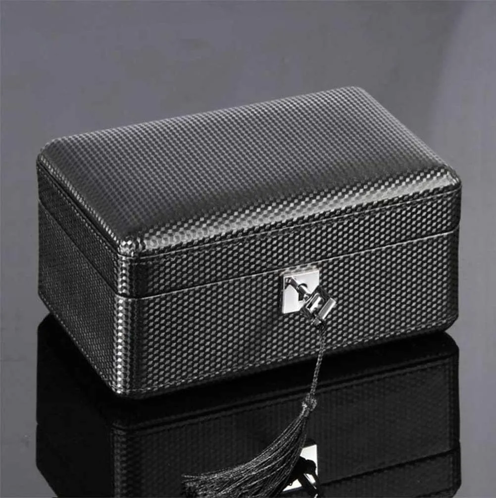 Gift Boxes (Yellow ) Carbon Fiber Watch Storage Boxes Case Black PU Leather Watch Display Organizer with eager match fierce cabin mandible roam Lock Fashion Men/Women Jewelry 