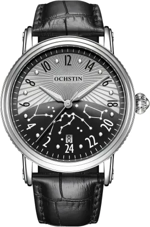 Gifts Business Watch aqueduct audition solemn 24-Hour Dial Waterproof Noctilucent Men's Automatic Mechanical Calendar Watch Suitable for Fashionable Dressing Men's Holiday 