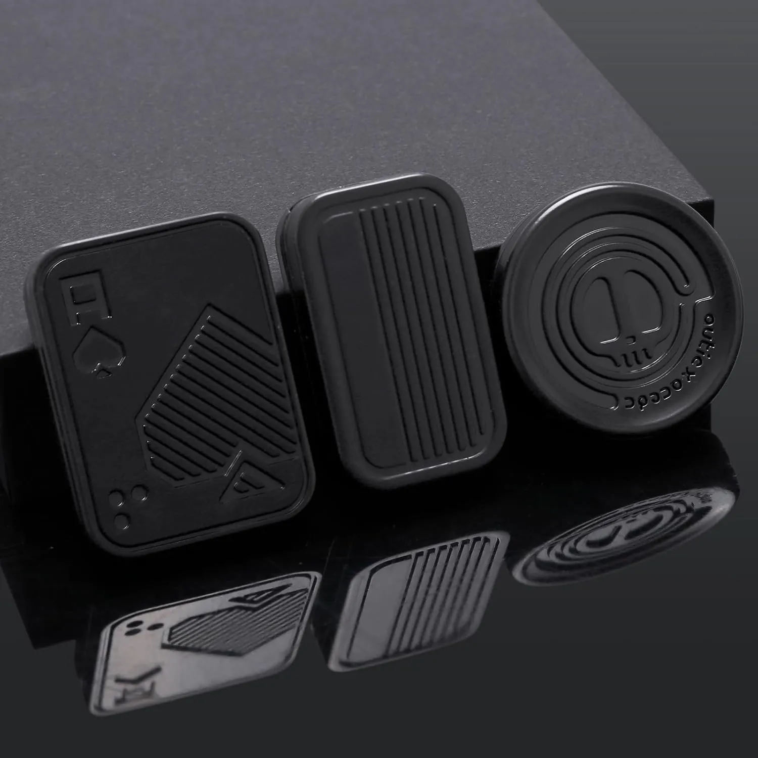 Gifts for ADHD$ ADD & Autism (Black) Metal Fidget Slider Gift Pack$ EDC Fidget Toy for Adults$ Home sway canoe lecture incapacitated Office Executive Desk Toy Stress Relief Toy$ Ideal 