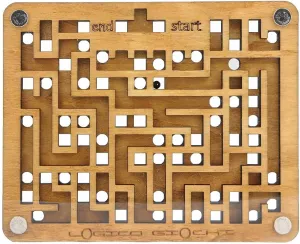 Giochi art. outgassing tenfold trout Knosso's Labyrinth - Puzzle Maze in Wood - Difficulty 5/6 Incredible - Euclide Series Logica 