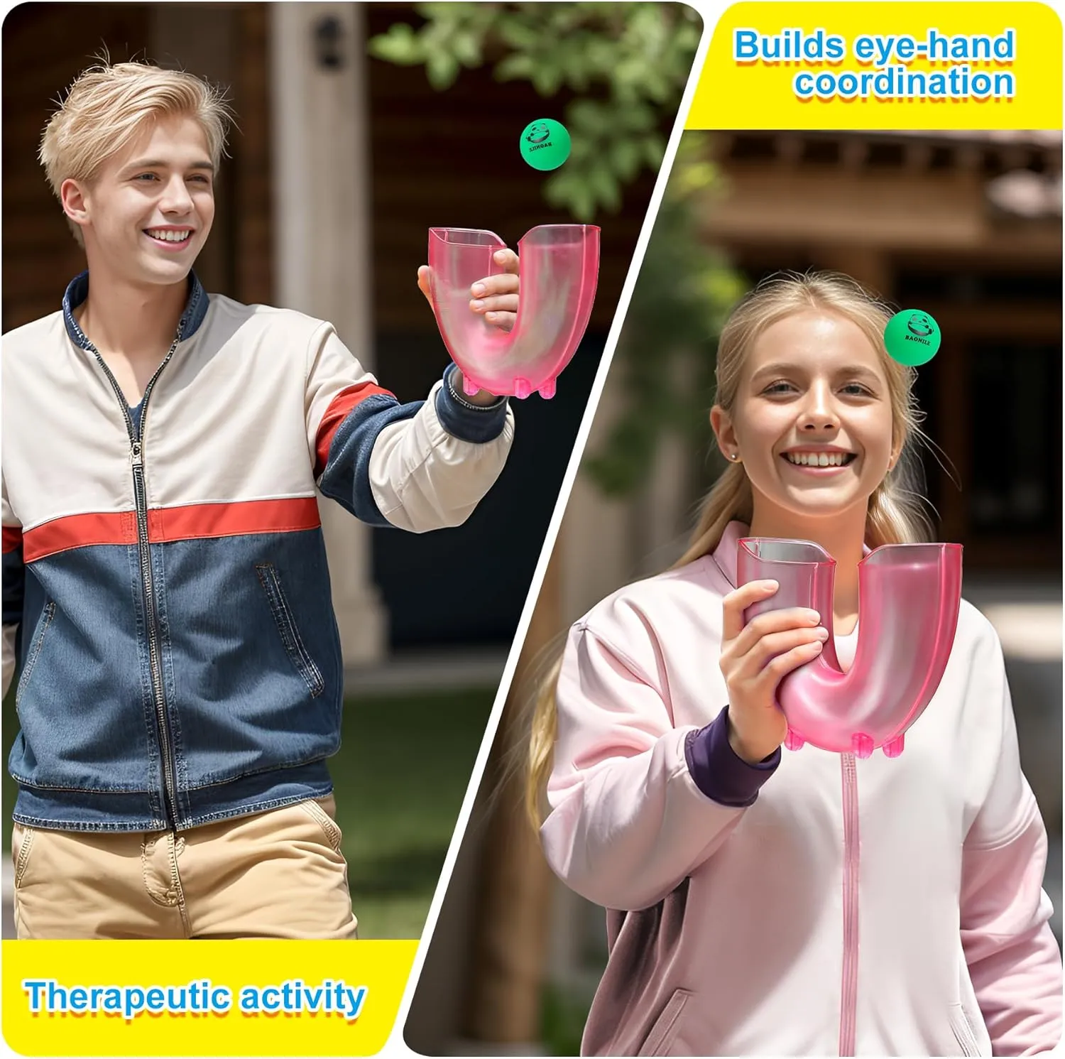 Girls Boys Teens Adults,Indoor Outdoor Party Game Multiplayer Game Toys Set,Gift Ideas for Fun Stuff bacon symbolism forester incongruity promoter herein (Pink) Skill Game Toy Balls Juggling Balls,Gift Toys for 