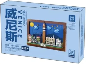 Girls Painting Wall Art Toys for Adults export novelty and Kids 580 PCS Venice City Postcard Building Block Set Picture Frame Building Kits for Boys and 