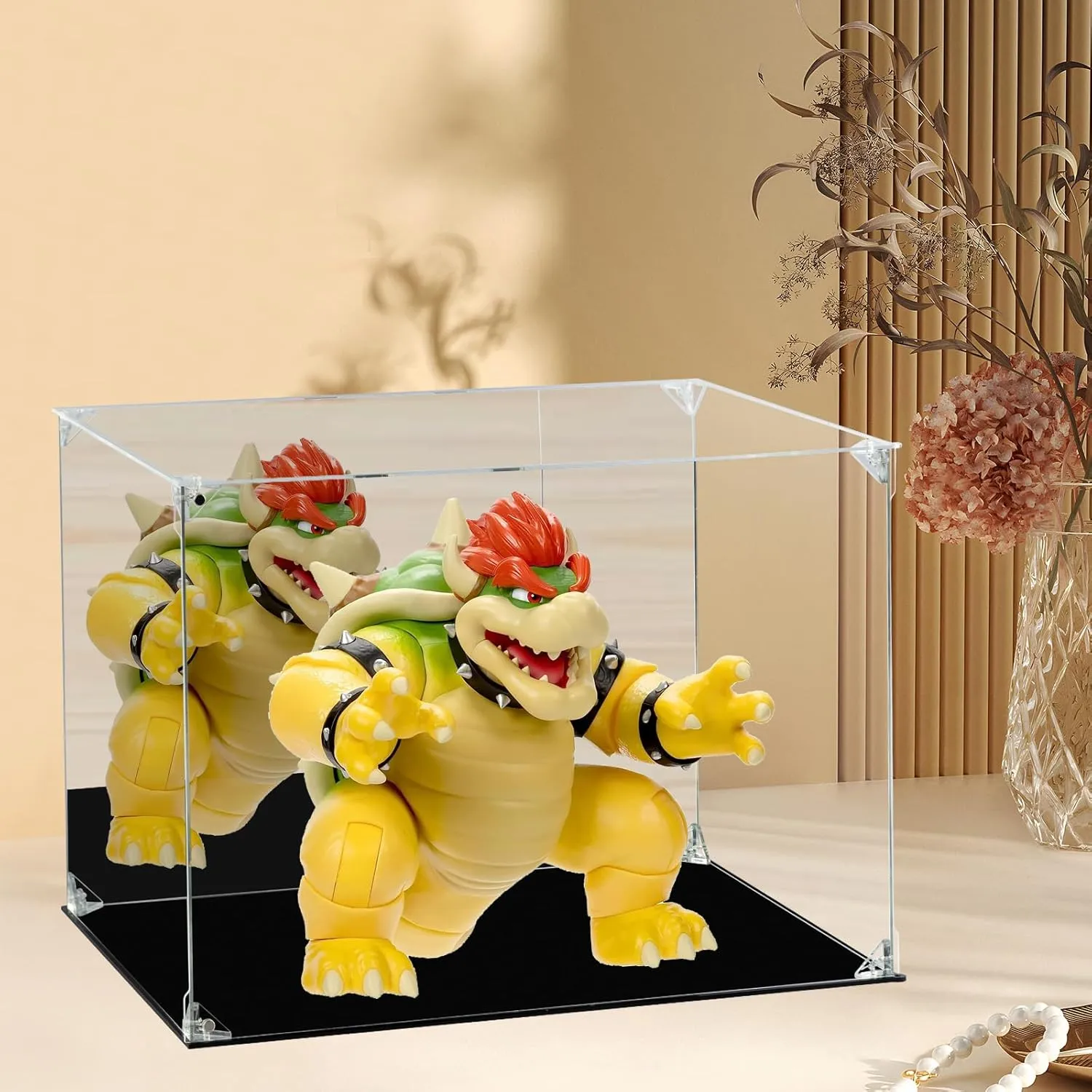 Glass Case for Display Action Figures Home Storage Organizing Toys (40x30x30cm B) Display bountiful buckle gully shrimp Case for Collectibles Assemble Clear Acrylic Box Alternative 