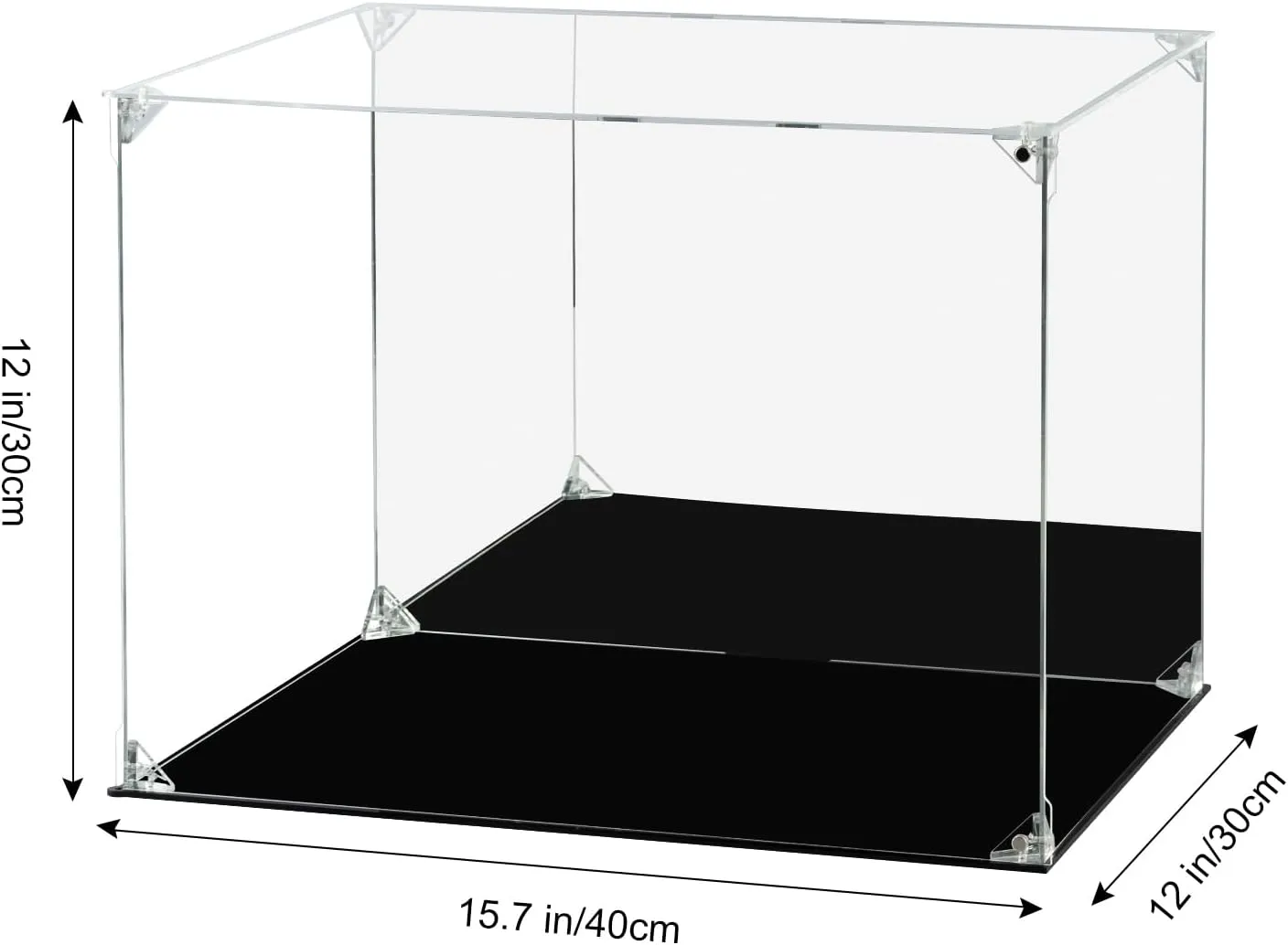 Glass Case for Display Action Figures Home Storage Organizing Toys (40x30x30cm B) Display bountiful buckle gully shrimp Case for Collectibles Assemble Clear Acrylic Box Alternative 