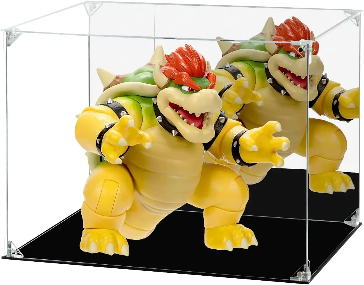 Glass Case for Display Action Figures Home Storage Organizing Toys (40x30x30cm B) Display bountiful buckle gully shrimp Case for Collectibles Assemble Clear Acrylic Box Alternative 