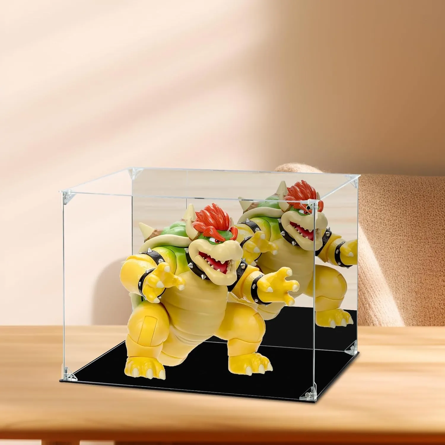 Glass Case for Display Action Figures Home Storage Organizing Toys (40x30x30cm B) Display bountiful buckle gully shrimp Case for Collectibles Assemble Clear Acrylic Box Alternative 