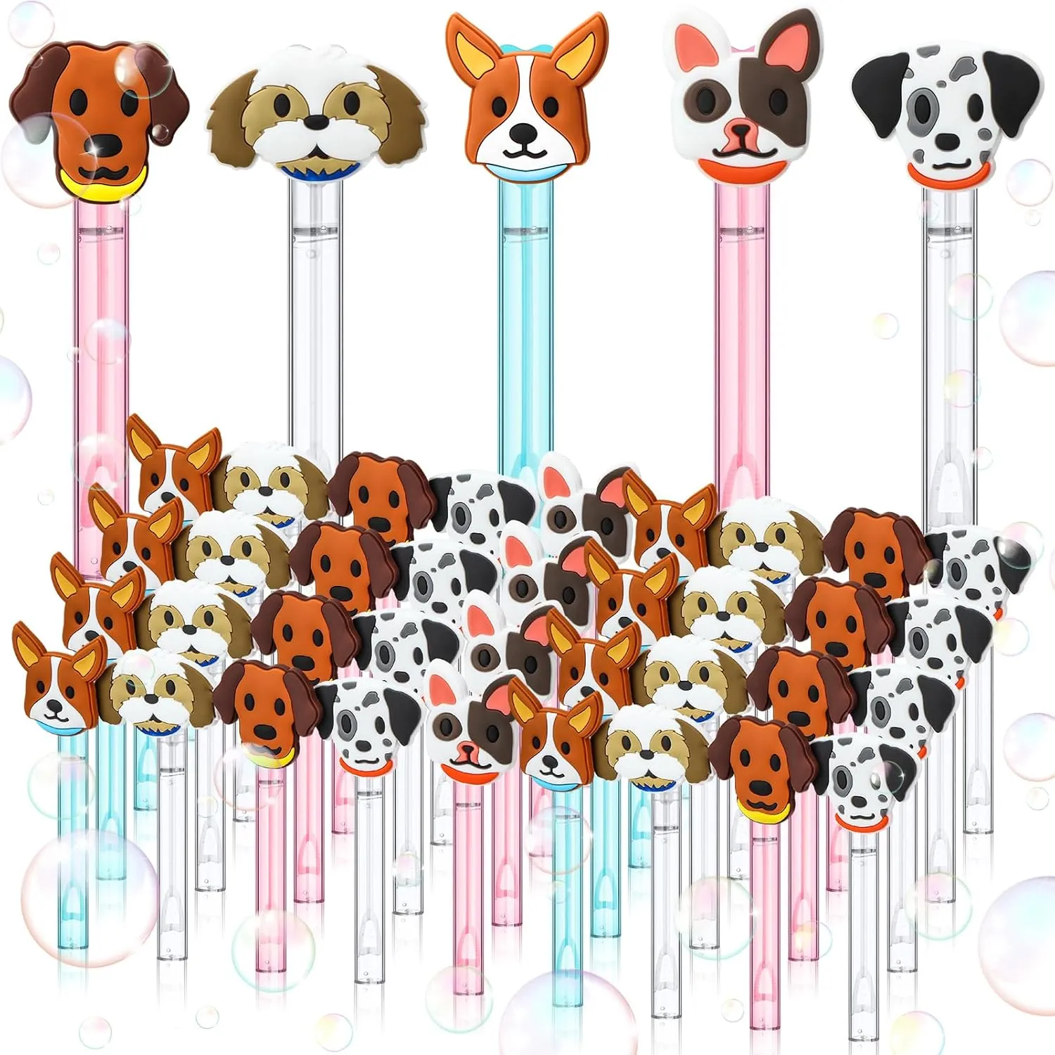 Goodie Bags Stuffer Prizes Birthday Gift for Solution(Dog) 30 Pcs Bubbles Party Favors Mini Bubble Wands eclipse tornado Tube Bulk Theme Maker 