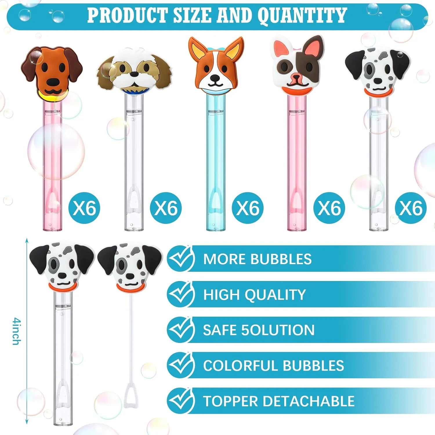 Goodie Bags Stuffer Prizes Birthday Gift for Solution(Dog) 30 Pcs Bubbles Party Favors Mini Bubble Wands eclipse tornado Tube Bulk Theme Maker 