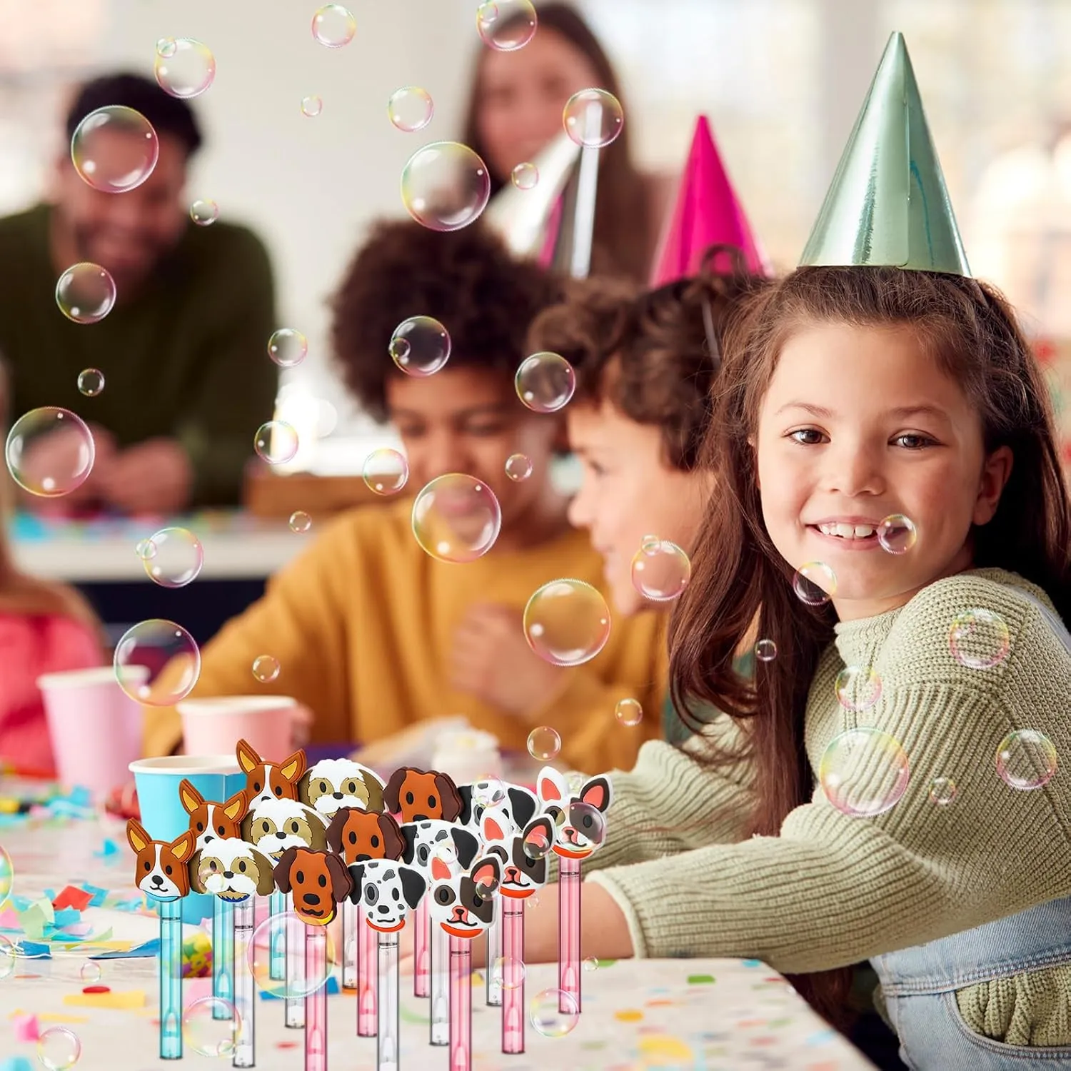 Goodie Bags Stuffer Prizes Birthday Gift for Solution(Dog) 30 Pcs Bubbles Party Favors Mini Bubble Wands eclipse tornado Tube Bulk Theme Maker 