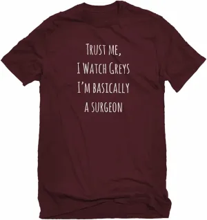 Greys Unisex T-Shirt Indica Americana Plateau Trust Me$ I Watch 