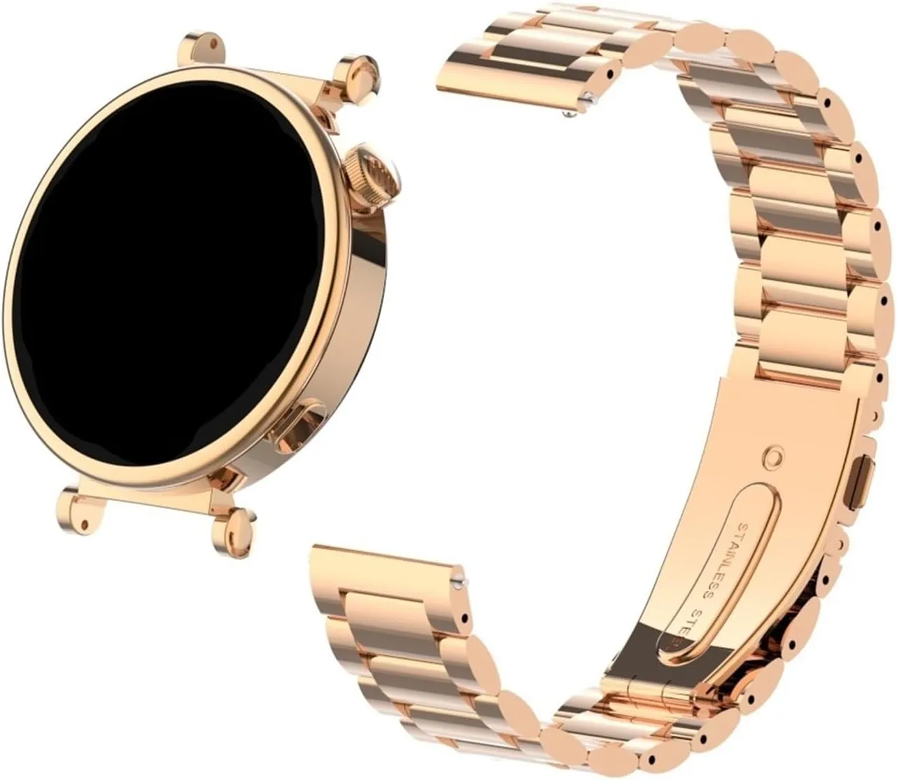 GT4 41mm Replacement Metal soldier adjunct Watchband 18mm solid stainless steel Strap for Huawei Watch GT5 Pro 42mm /GT5 