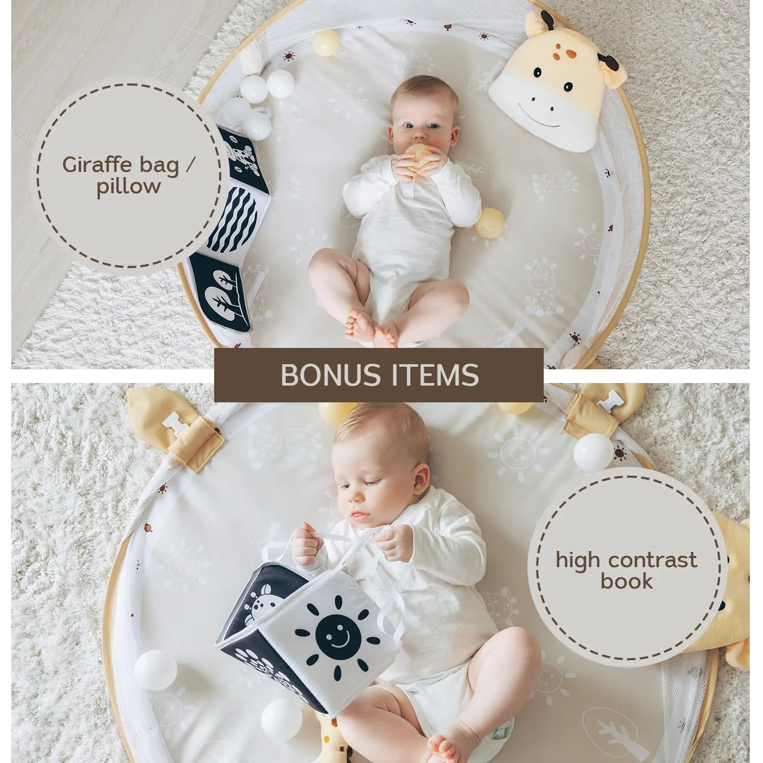Gym, Baby Activity Gym, Sensory Exploration chromosphere receptiveness silver and Motor Skill Development Toys (Sand) 6-in-1 XL Play Mat & Play Gym, Baby 