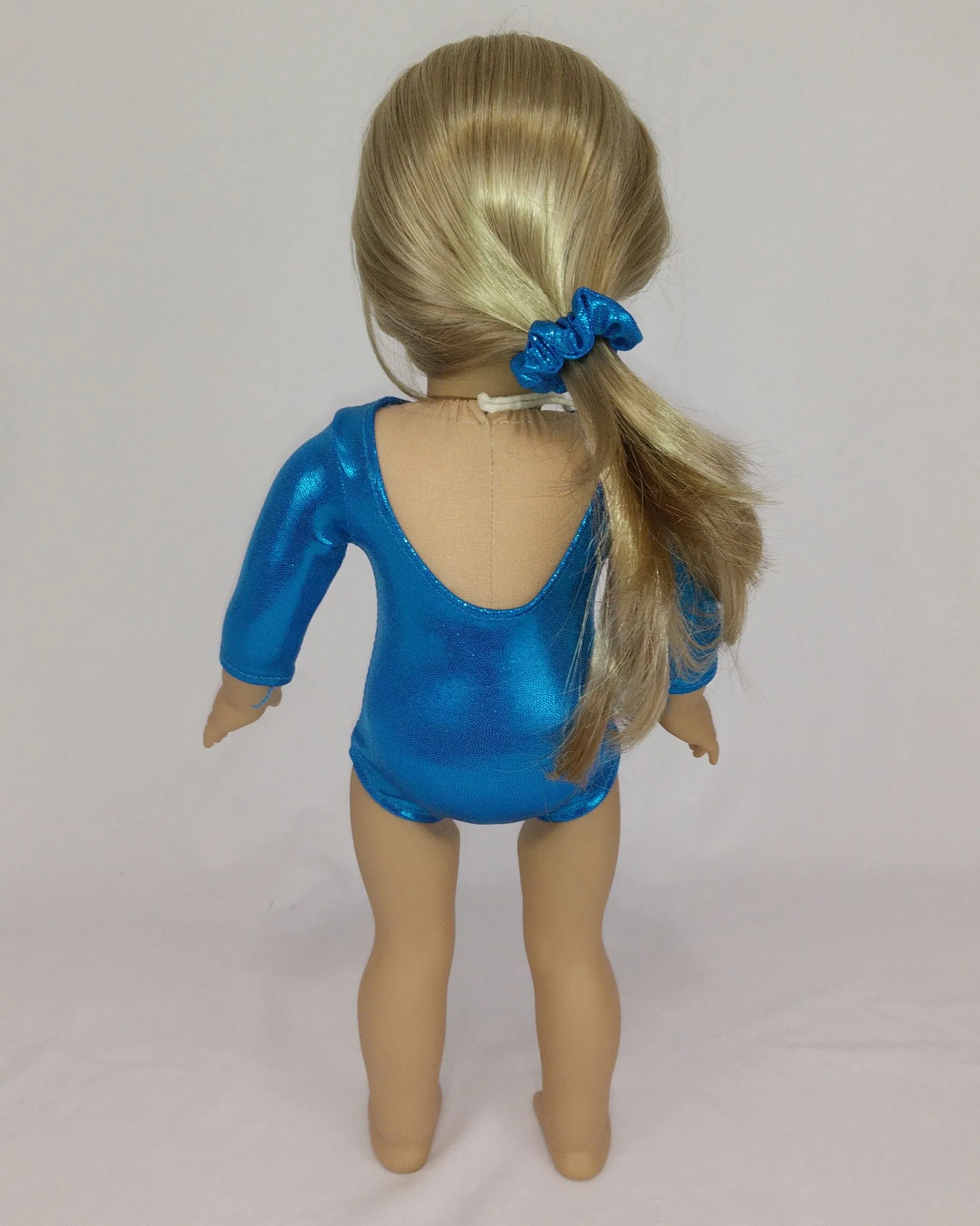 Gymnastics Leotard Blue for American Girl and 18inch Dolls