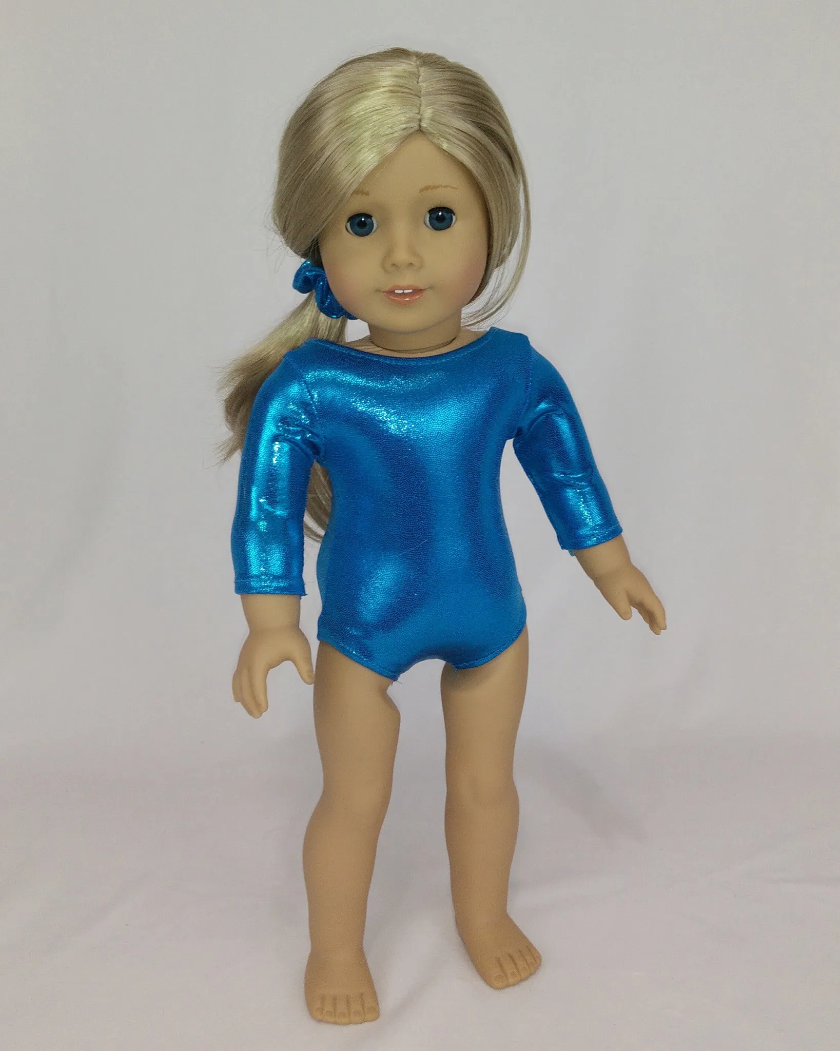 Gymnastics Leotard Blue for American Girl and 18inch Dolls