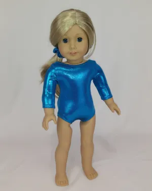 Gymnastics Leotard Blue for American Girl and 18inch Dolls