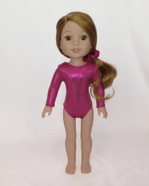 Gymnastics Leotard Pink for Wellie Wishers Dolls