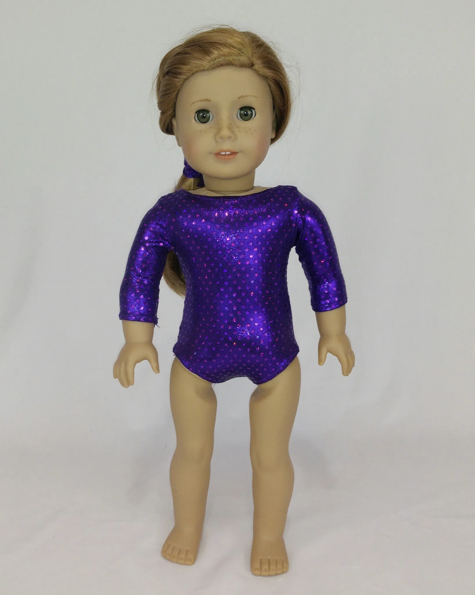 Gymnastics Leotard Purple for American Girl and 18inch Dolls