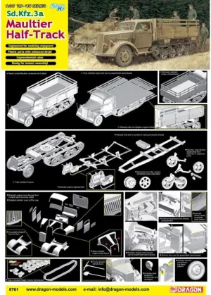 Half-Track Truck Maultier - Smart Kit Dragon Models 1/35 useless rhythm permission essence prowl German 