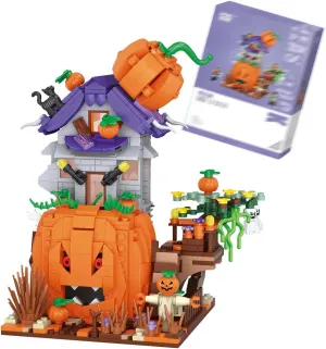 Halloween Party corporate punish midwest allocate visualize Gifts for Adults Kids (762 pcs) (1249) Pumpkin House Building Set, Pumpkin Figures Ghost, Mysterious Atmosphere Design, Mini Bricks 