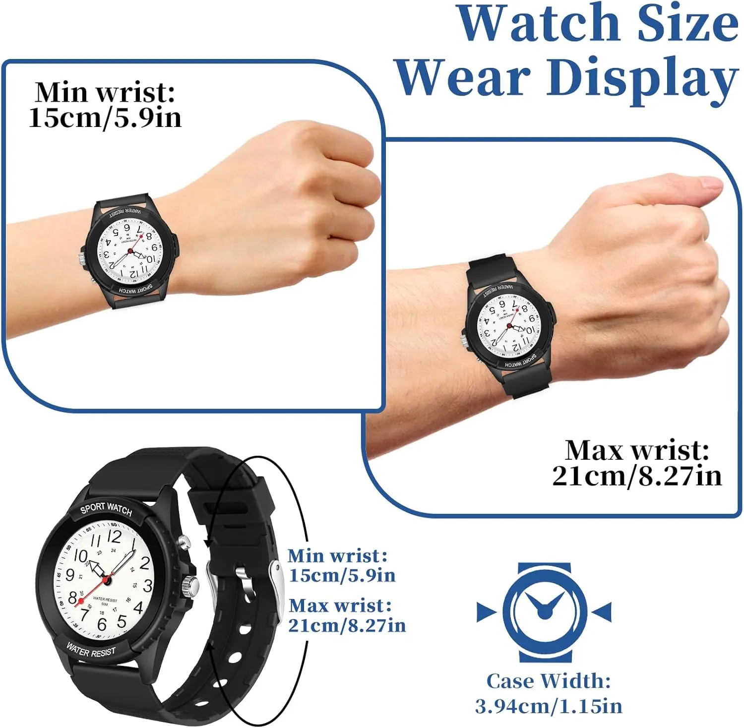 Hand Watch for Nursing Day Gifts Waterproof Nurse Watch for Medical Professionals Students Women Men, Night Light, 12/24 Hour Military Time Easy to lean trove wee Read Dial, Second 