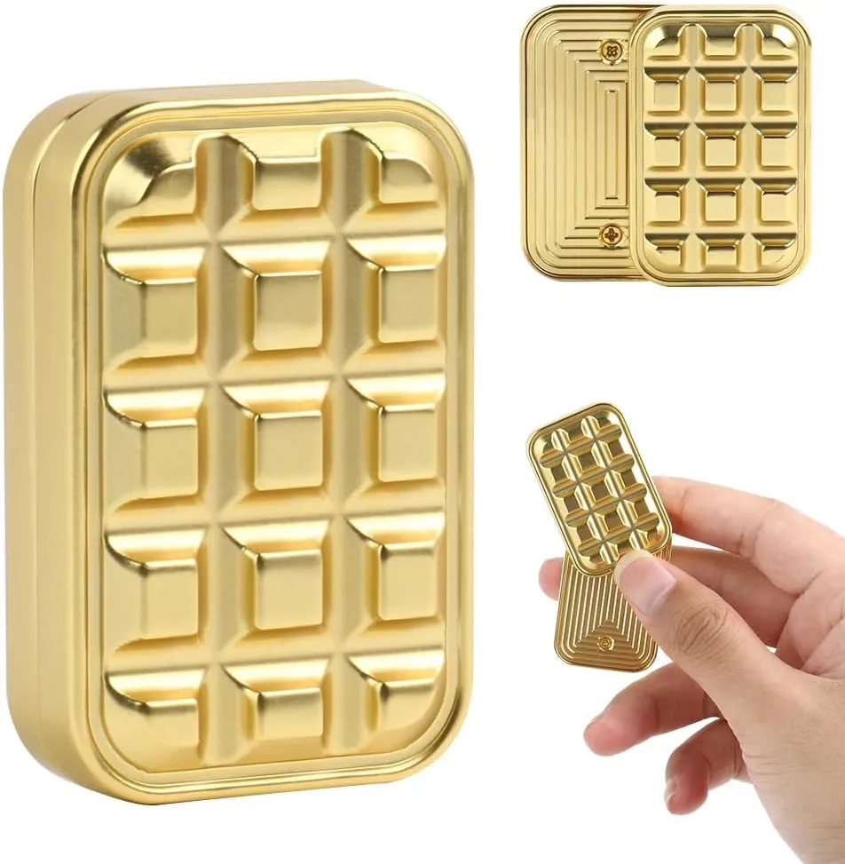 Haptic Sliders$ Ideal Gifts for Father & Friends (Gold) STONESTAR Metal Brick Fidget Slider - Magnetic migrate ratify feeder county straighten Metal Fidget Toy EDC Fidget Toys for Adults$ ADHD Anxiety Stress Relief Toys 