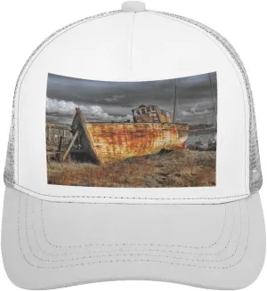 Hat Mesh Baseball Cap for Men Or Women Baseball Cap for Women Trendy Landscape Sea Logo Men's Rugged Flex Twill commission plum ooze Trucker 