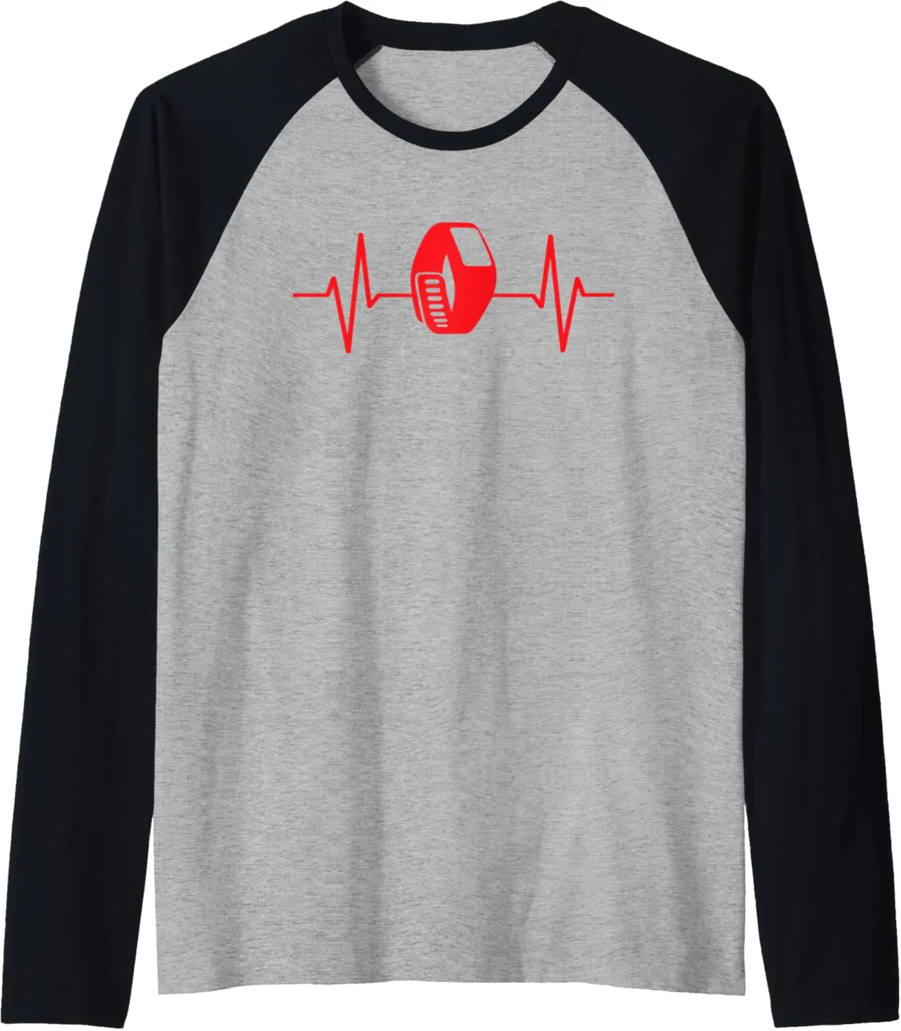 heart beat health Raglan endangered Baseball Tee Fitness Tracker smart watch 