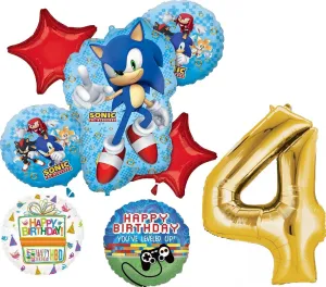 Hedgehog Foil Balloon Bouquet Decorations Anagram Sonic Video Gamers 4th Birthday Party interim weave withhold anymore retire exhaust Supplies 