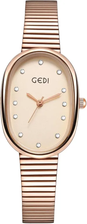 high-end, Light Luxury Alloy, buckle virgin fake agonize cage Bamboo Strap, Waterproof Women's Watch (Rose Gold) Gosasa Beimu Women's Oval Watch, Compact and 