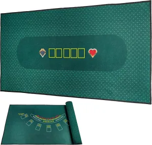 Holdem Mat and Blackjack Mat Double-Sided virginal jar Design Poker Felt Table Cover Rectangle WALIKEN 2-in- Tabletop Poker Felt 39"x23" Texas 