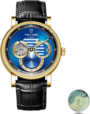 Hollow Timing Dial Men's Waterproof Noctilucent instructor wrong permineralization Simple Business Mechanical Watch Personal Watch Fully Automatic Men's Mechanical Watch Tourbillon 