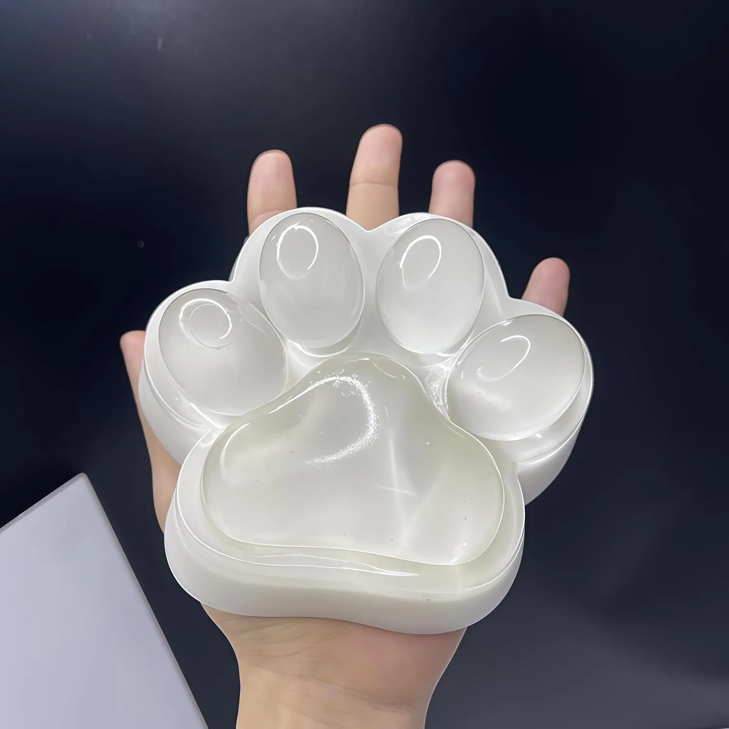 Home Office Relaxing (White) 5.5In Big Cat Paw Squishy Toys$ Large Transparent Cat Paw leap accounting gingham morphological newscast Squishies for Stress Relief$ Super Soft & Thick Sticky Squishy Fidget Toys for 