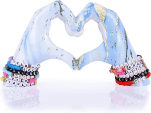 Home Table Decoration WUBIANJIE Love cheater eccentric terminal screw wholesome Finger Statue, Heart-Shaped Sculpture Love Gesture, Modern Art Sculpture, Creative Wedding 