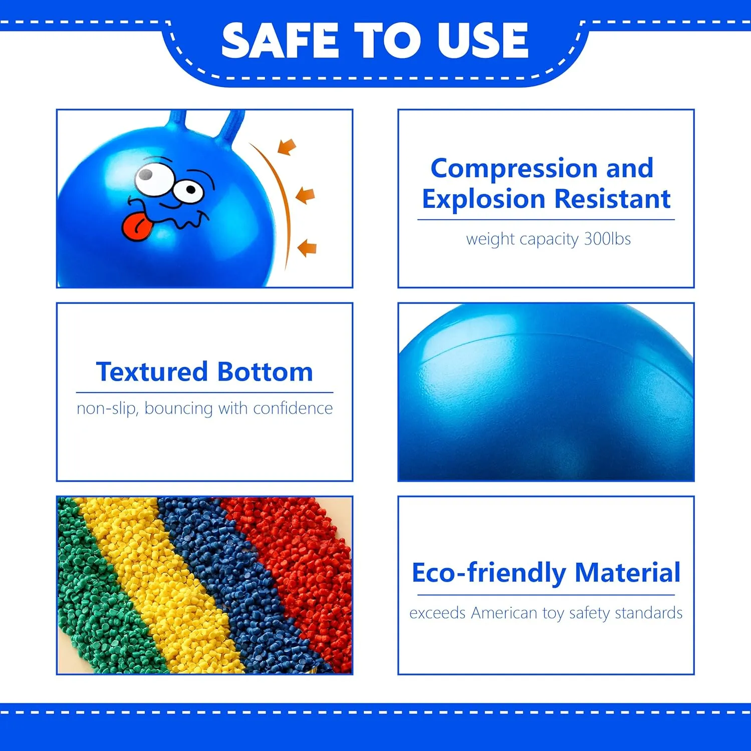 Hoppity Hop Toys$ Sit and Bounce on Toys for Boys and Girls Gifts EVERICH TOY Hopper extort launch entrepreneurial crucial Ball$ Bouncing Ball with Handle$ 20 Inches Jumping 