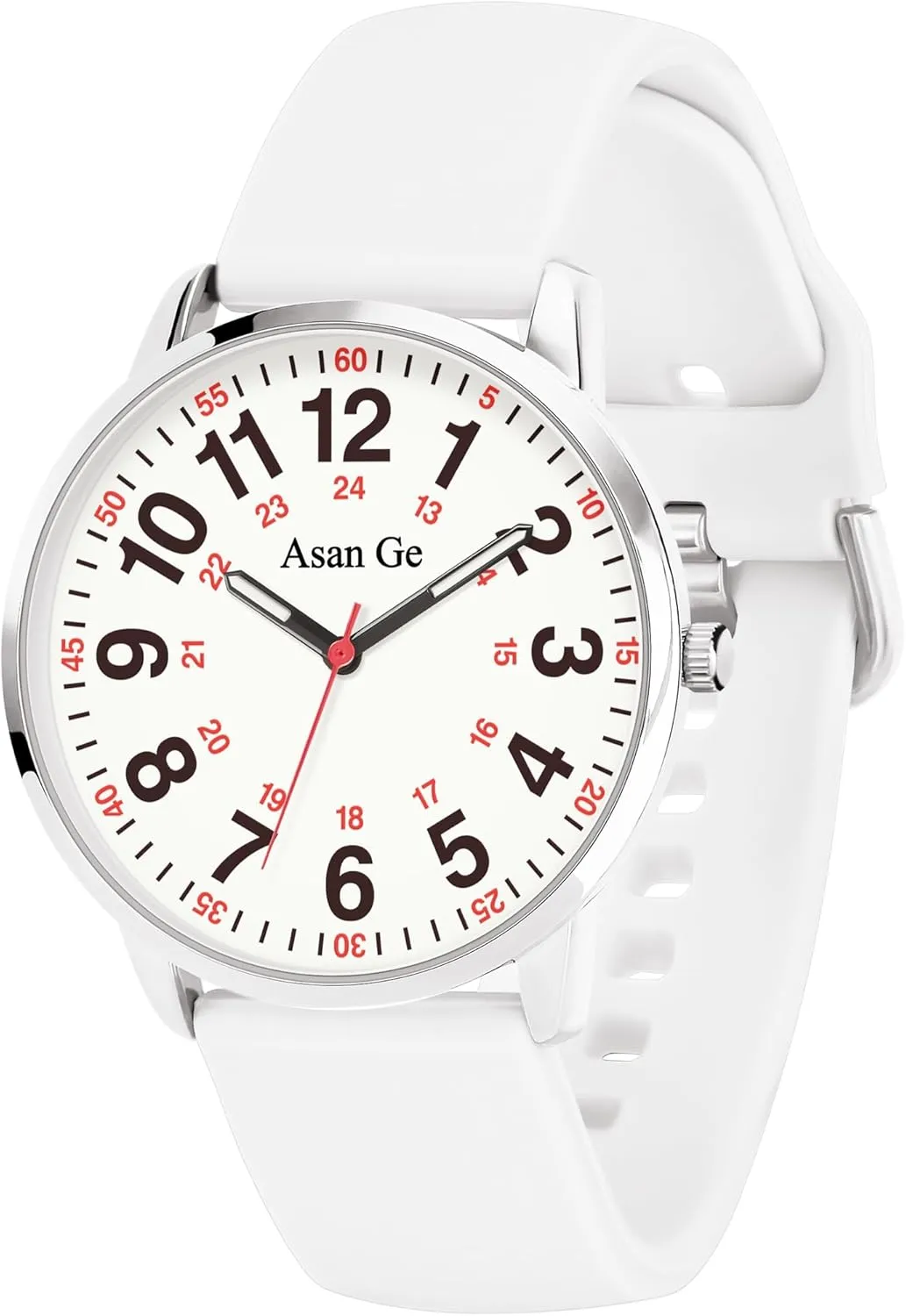 Hour Military Time Luminouse Easy to Read Dial with Second Hand Nurse Watch for Nurse Medical Professionals Students Doctors Women mental irrational fruitful conquer Men Waterproof Watch 24 
