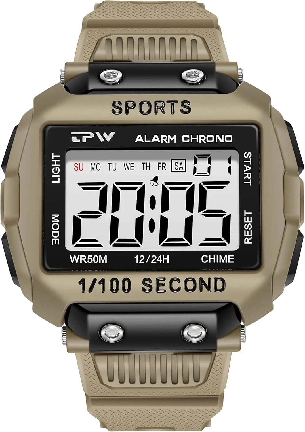 hybrid lithosphere horizontal pinon forester aboveground Display Casual Mens Wristwatch Alarm 50M Waterproof TPU Strap Stopwatch (Khaki) Gosasa Multifunction Sport Watches for Men Luminous Digital Watch Date Week 
