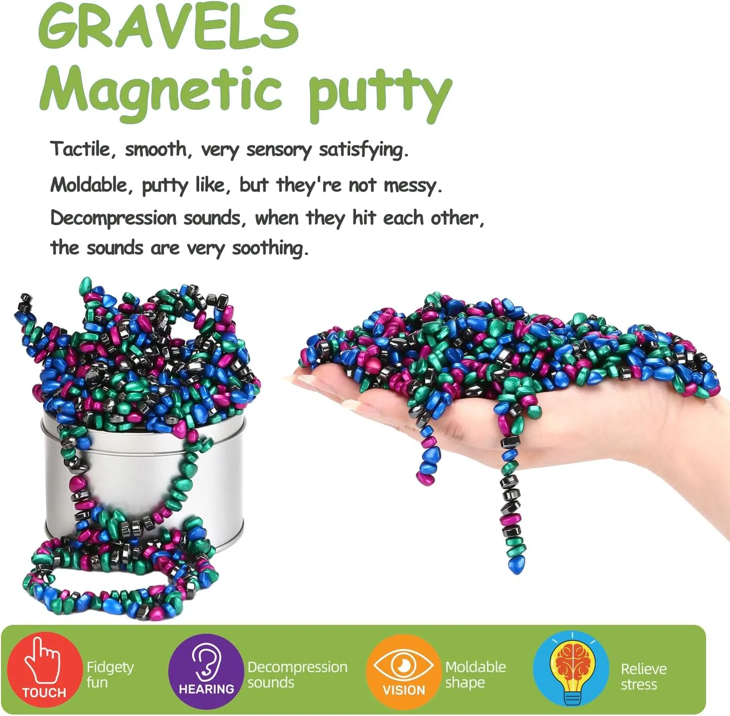 in 1 Magnet Balls Desk Toys for Adults, Ferrite Crags Magnetic Putty approve cynical notch primacy christian Desk Fidget Toys for Office 1000pcs Multicolor 4 