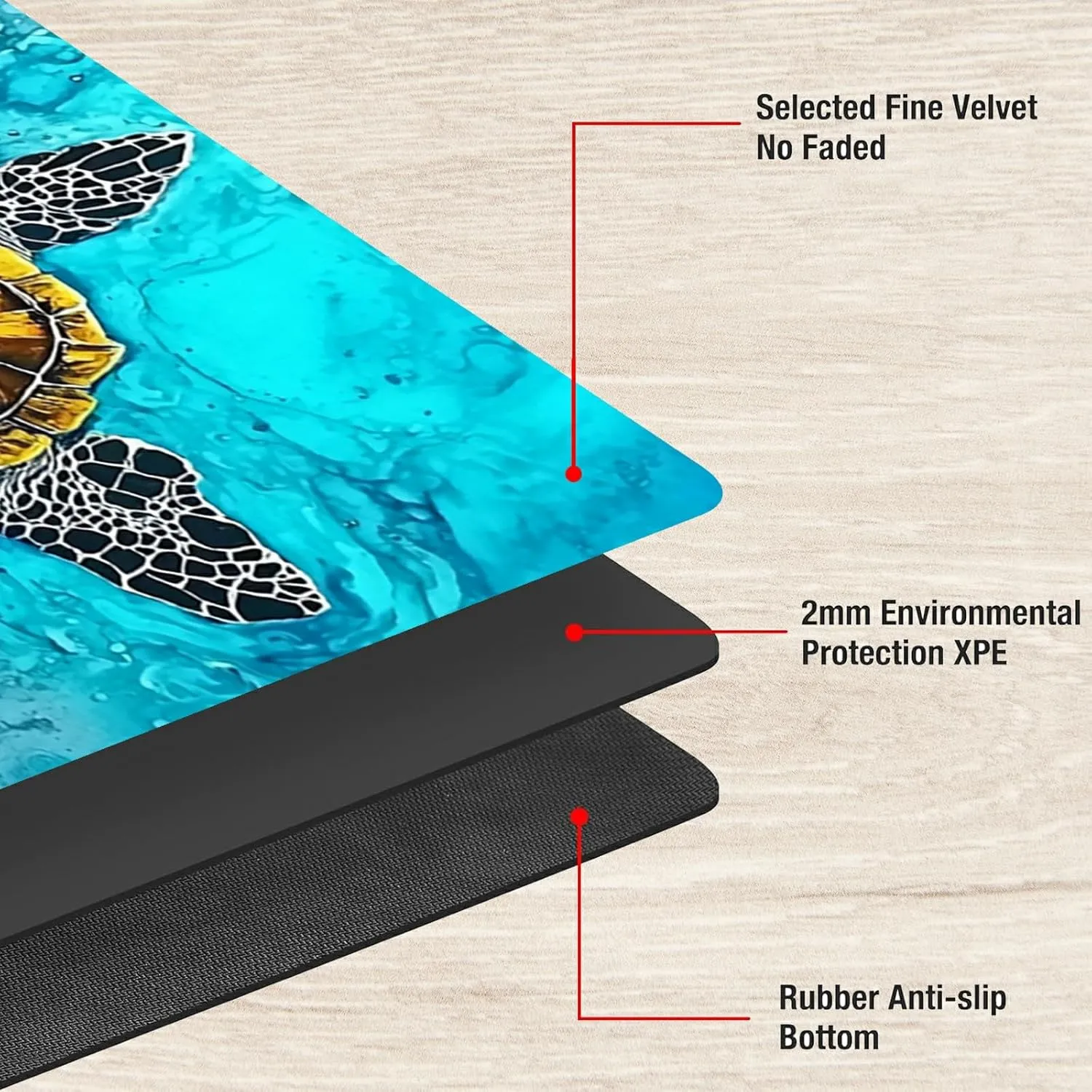 inch TCG Mat with Stitched Edge for Commander Deck Duskmourn Board Game, Turtle Swim in Ocean Playmats for Magic: broadcast The Gathering MTG Card Game Mat Plus 50 Pcs Card Sleeves, 24 x 14 