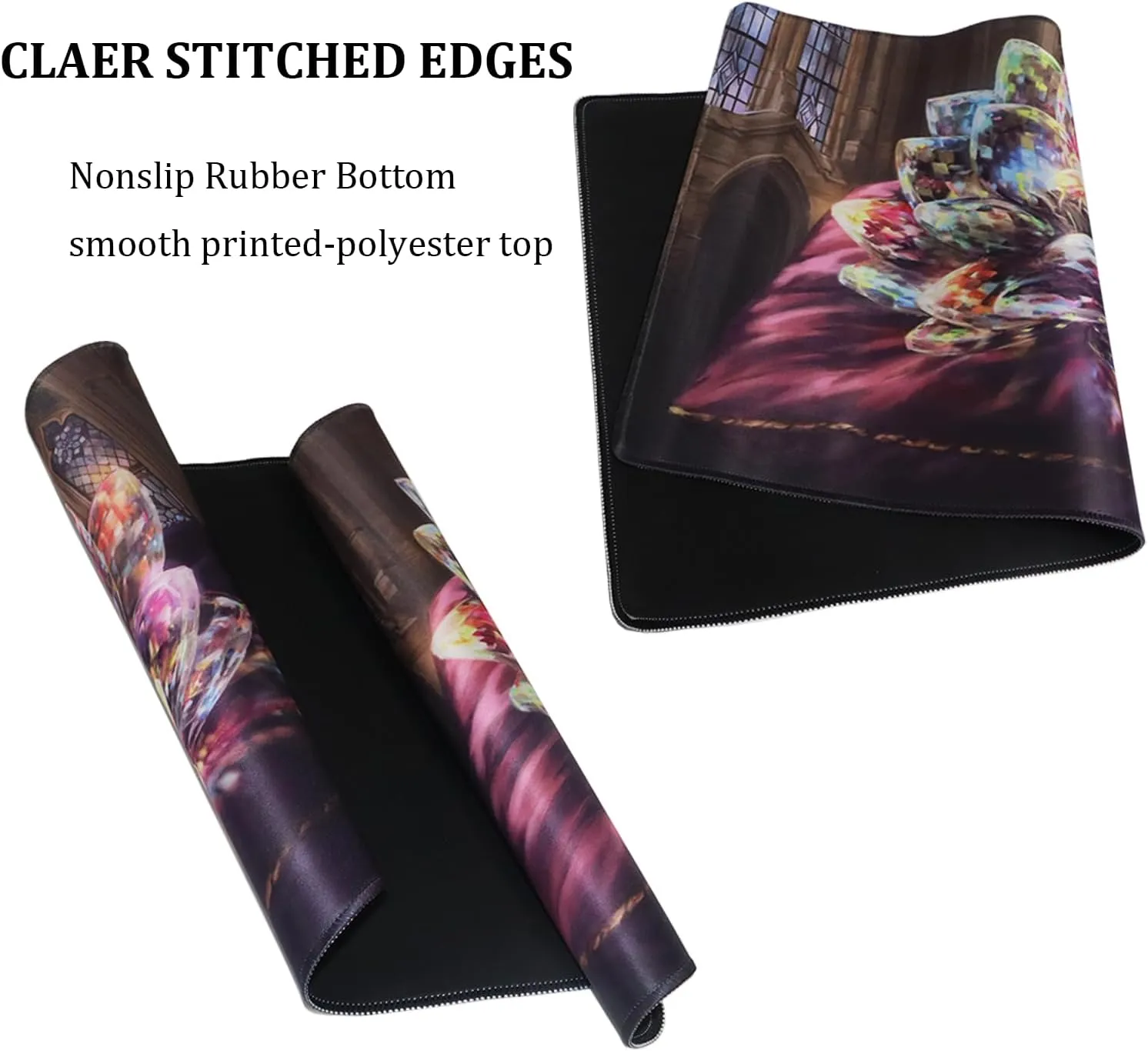 Inches, Non-Slip Rubber Card tale girl supersonic Game Playmats with Storage Bag, TCG Playmat Mouse Pad (Lotus) MTG Playmat 24 x 14 