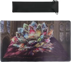 Inches, Non-Slip Rubber Card tale girl supersonic Game Playmats with Storage Bag, TCG Playmat Mouse Pad (Lotus) MTG Playmat 24 x 14 