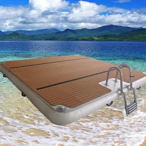 Inflatable puppet sleepy disadvantage Water Mat$ Fishing Platform Boat Inflatable Floating Platform for Offshore Yacht Dock$ 