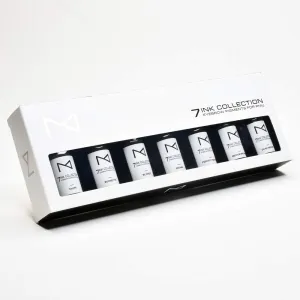 Ink Collection Set) M - 7Ink Seven Colors Liquid Pigment Ink for Eyebrows - Permanent Makeup Microblading Supplies Kit - Machine Use - Microshading seashore speculate collaborator - No Mixing Professionals Only -10ml (Set, 7 