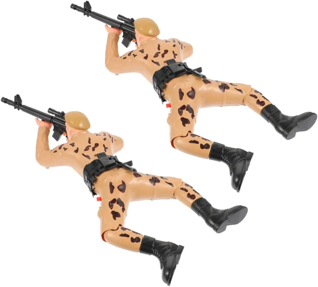 Interactive Army Action Figures for realistic stick Boy Girl Engaging Tummy Toys for Parent-boy Girl Bonding Skill Building Plaything for Early Learning 2pcs Crawling Soldier Toys for Boys 