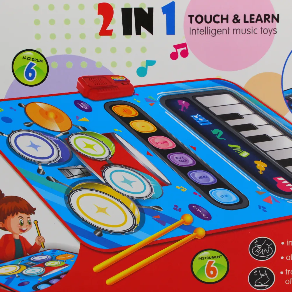 Interactive Music Mat for Toddlers – Piano & Drum Set